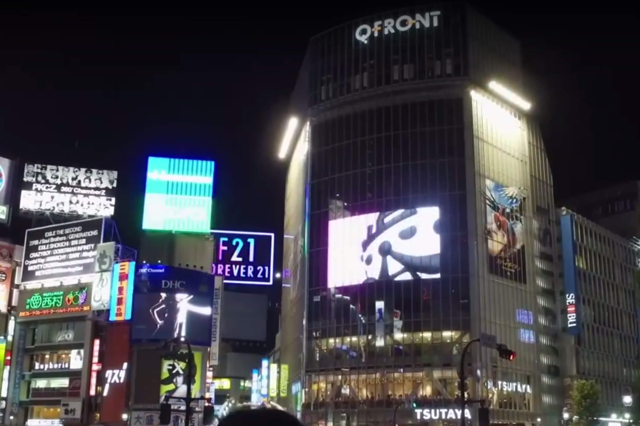 渋谷「Q FRONT」のLEDビジョン「Q's EYE」の表現力が凄い!