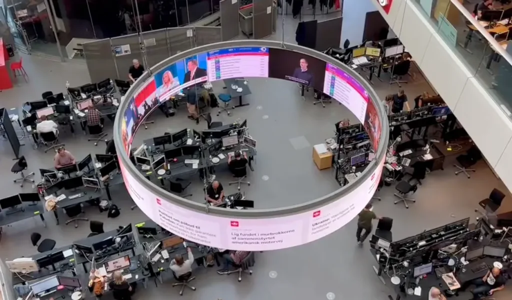 デンマーク放送協会のLEDビジョン