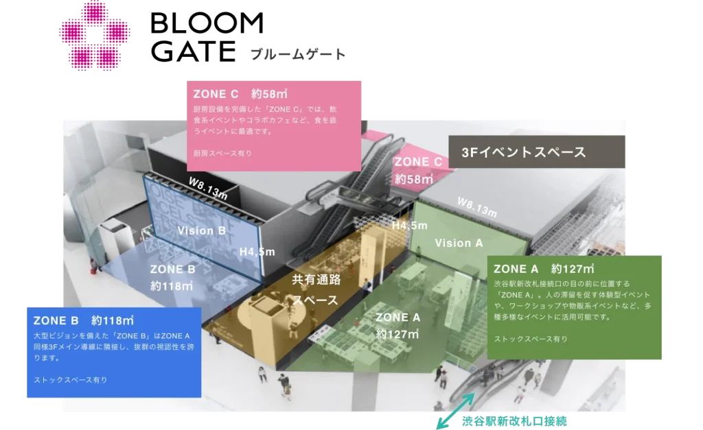 BLOOM GATEのフロアマップ