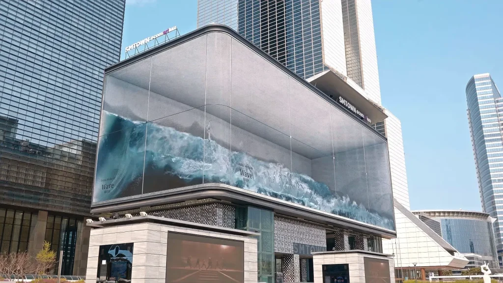 Coex K-Pop Square「WAVE」のLEDビジョン